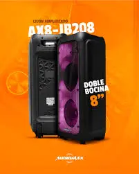 BOCINA AMPLIFICADA AUDIOMAX  "10"DOBLE  AX8-JB210V2